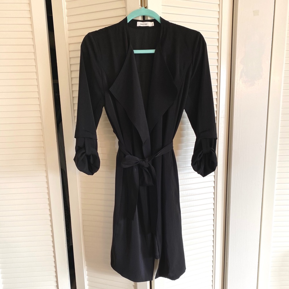 Draped duster jacket